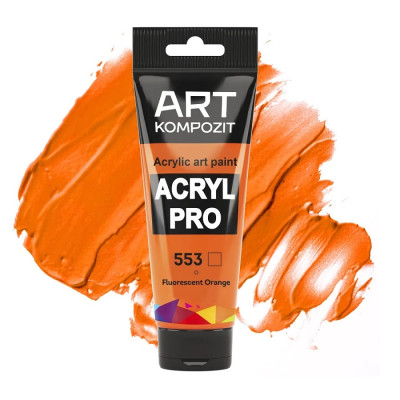 Краска акриловая ART Kompozit 553 флуоресцентный оранжевый 0,075 л туба