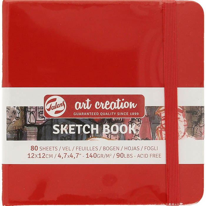 Блокнот для графики Talens Art Creation 12*12 см, 80 л, красный, Royal Talens