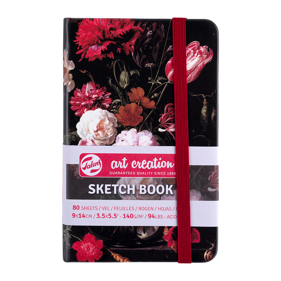 Блокнот для графіки Art Creation, Натюрморт з квітами, 140 г/м², 9*14 см, 80 арк, Royal Talens