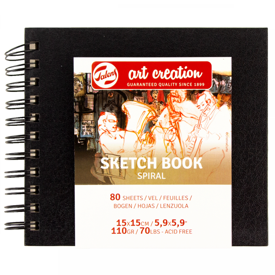Блокнот на спирали Talens Art Creation 110 г/м, 15*15 см, 80 л, Royal Talens