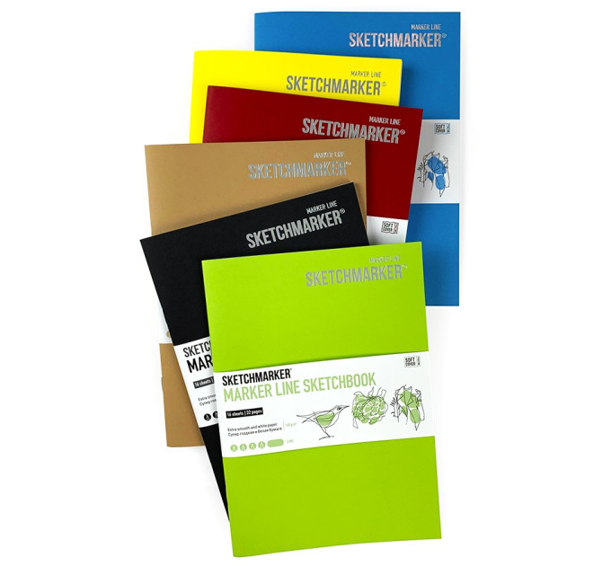 Скетчбук SKETCHMARKER А5 16 арк., 160 г/м², темно-зелений, MLSSM/HGREEN 1