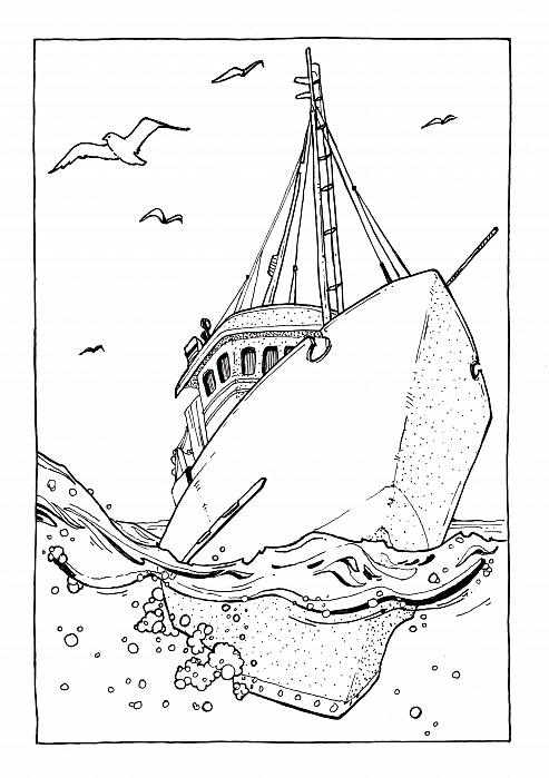 Розмальовка акварельна SKETCHMARKER А5 10 арк. "Sea", SMCB-SEA 3