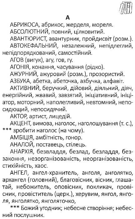 Книга "Бібліотека школяра: Словник українських синонімів" (у) (6960) 1