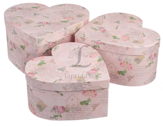 Подарочная коробка сердце средняя, W5533