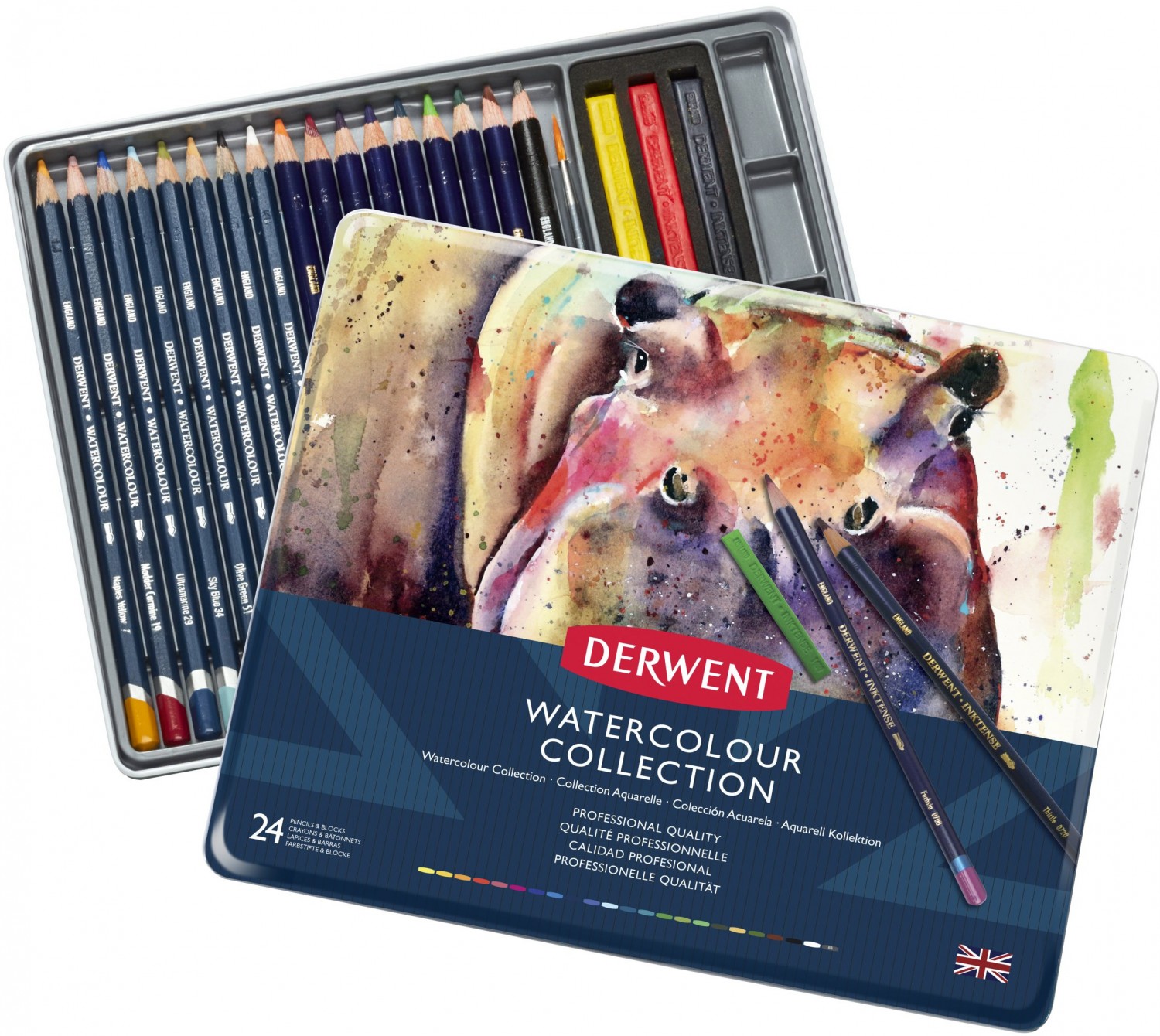 Набор материалов для акварели "WaterColour Collection" 24 пред. метал. коробка, ассорти, D-0700304 1