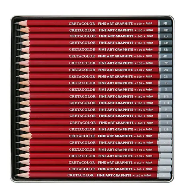 Набор карандашей графитных Cleos 24 шт, мет. коробка, Cretacolor 1