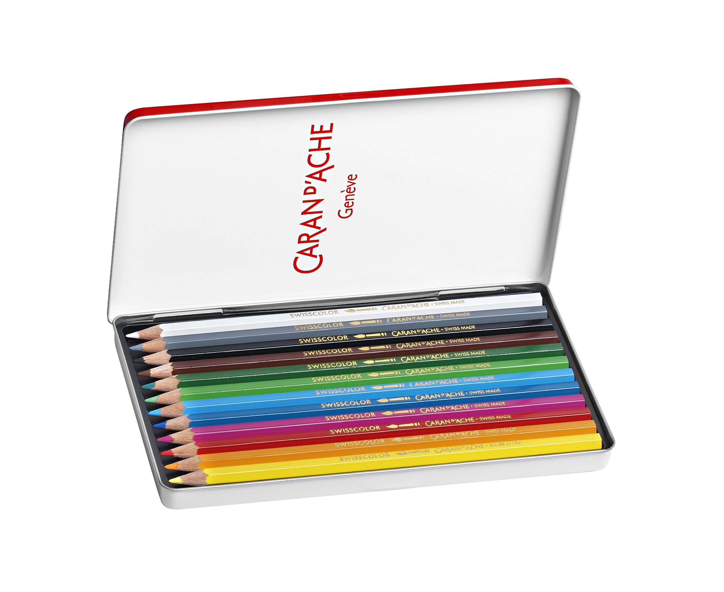 Набір акварельних олівців 12 кол. Caran d`Ache Swisscolor мет. бокс, 1285.712