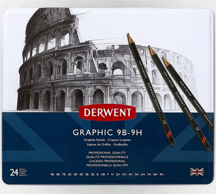 Набор карандашей графитных "Graphic Designer" 24 шт, метал. коробка, ассорт. D-34202