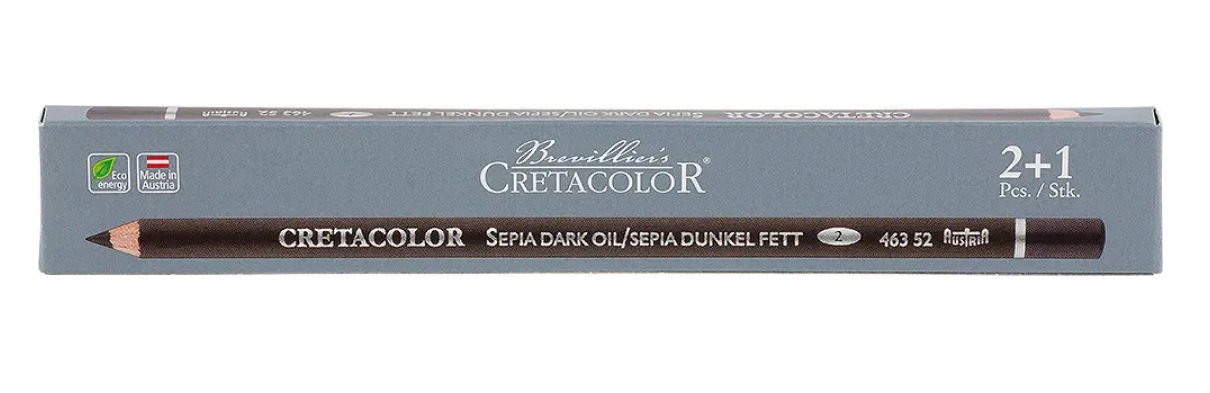 Набір олівців для рисунку Сепія олійна світла 3 шт., 57446342 Cretacolor