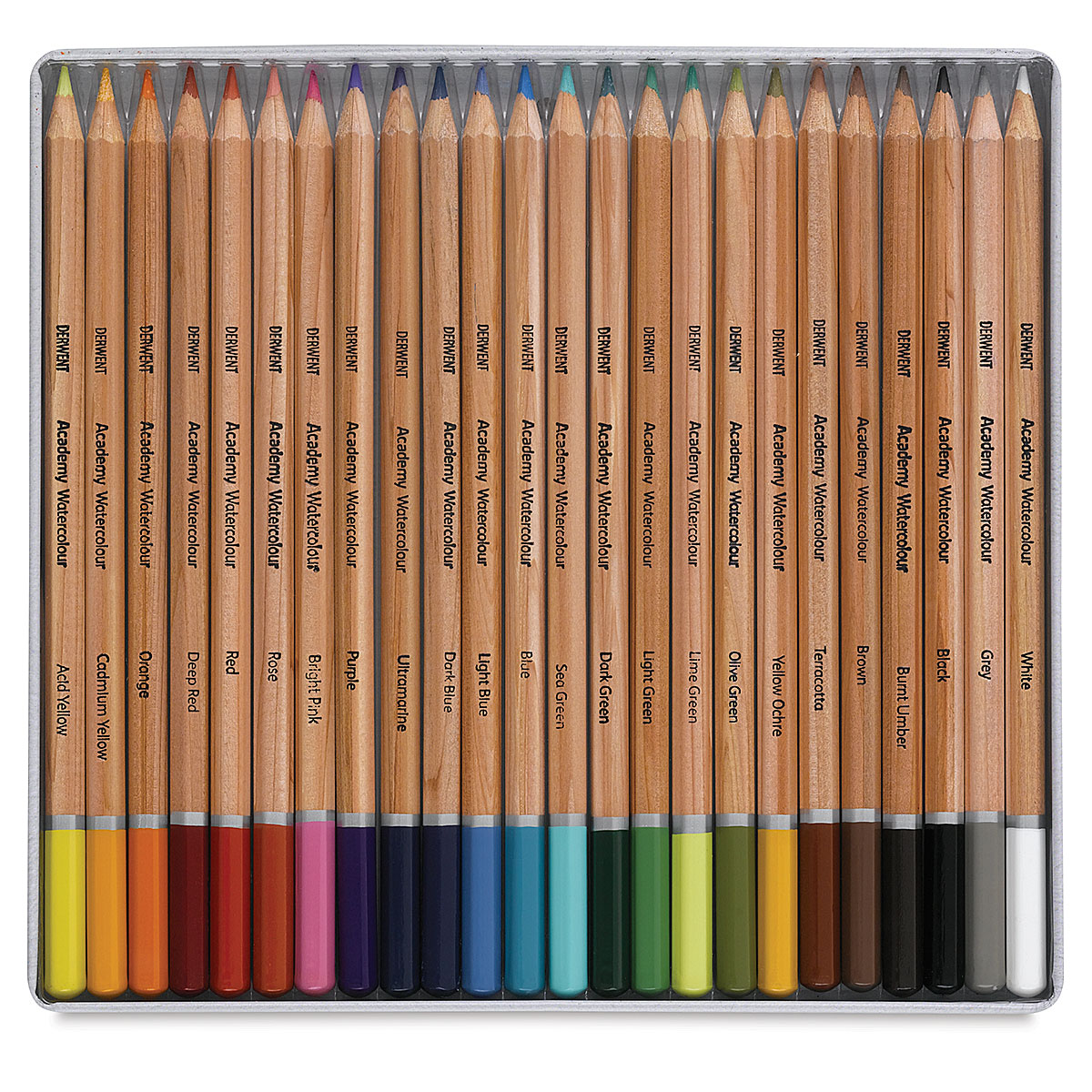 Набор карандашей акварельных "Academy WaterColour" 24 шт, метал. кор, 2301942 1
