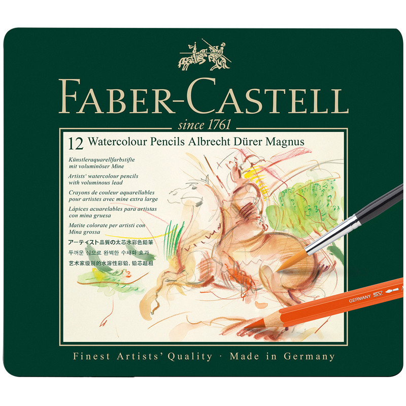 Набір акварельних олівців AD Magnus 12 кол. в метал. коробці, 116912 Faber-Castell***