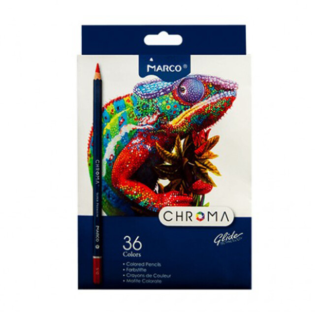 Олівці 36 кол. Chroma шестигранні, 8010-36CB, Marco