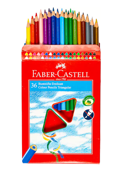 Олівці 36 кол. чинка тригранна 120536, Faber-Castell 1