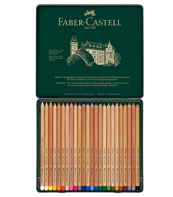 Набір пастельних олівців Pitt Pastel 24 кол. в метал. коробці, 112124 Faber-Castell 1