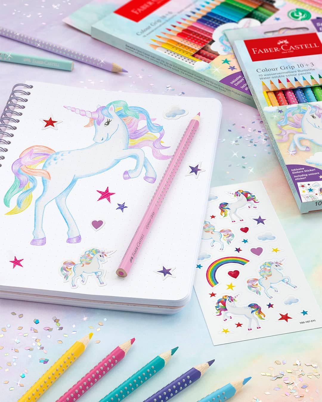 Набір олівців 10 кол+3 кол., Pastel "Unicorn" карт. упаковка, 201542 Faber-Castell 1