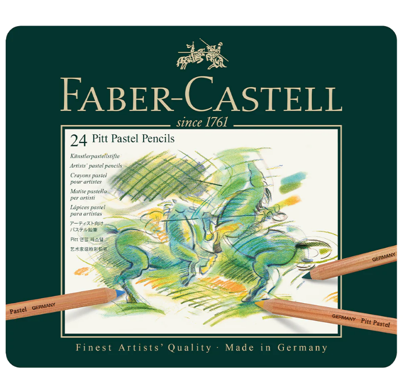 Набір пастельних олівців Pitt Pastel 24 кол. в метал. коробці, 112124 Faber-Castell