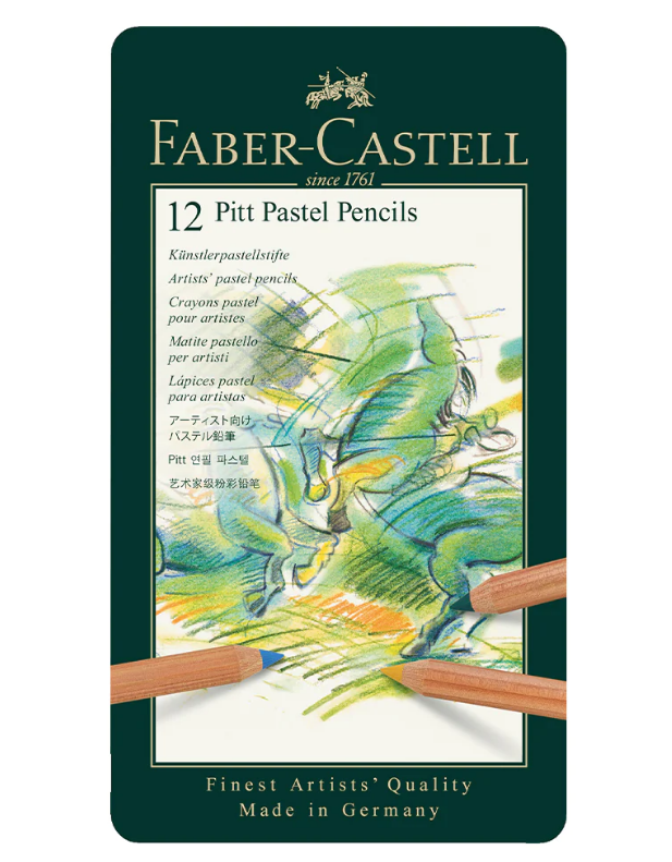 Набір пастельних олівців Pitt Pastel 12 кол. в метал. коробці, 112112 Faber-Castell