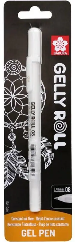 Ручка гелева Gelly Roll Basic Medium, Біла 08, у блістері, Sakura