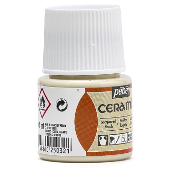 Фарба лакова по склу та кераміці Ceramic 45 мл, антична біла, 025-032 ТМ "Pebeo" 3