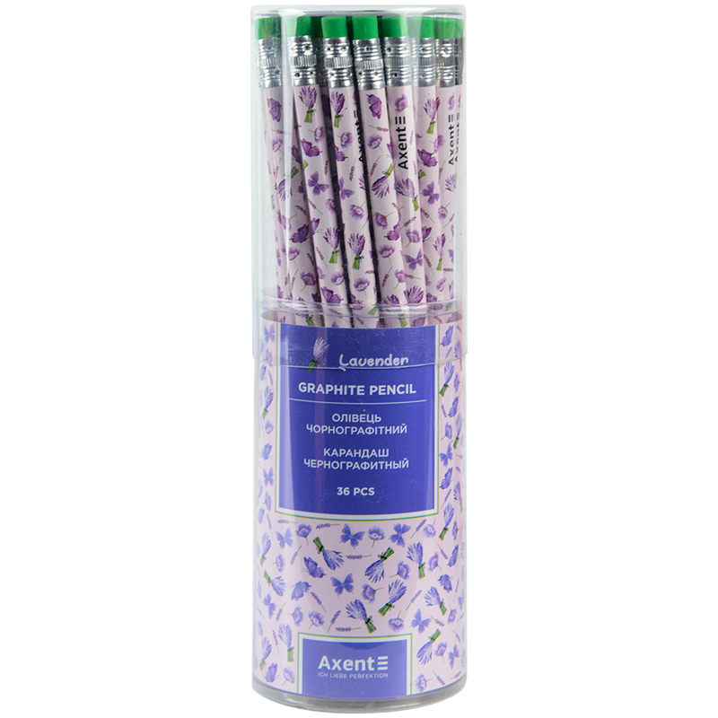 Олівець графітний НВ ТМ "Axent" Lavender, 9009-12-A, 9009/36-12-A 1