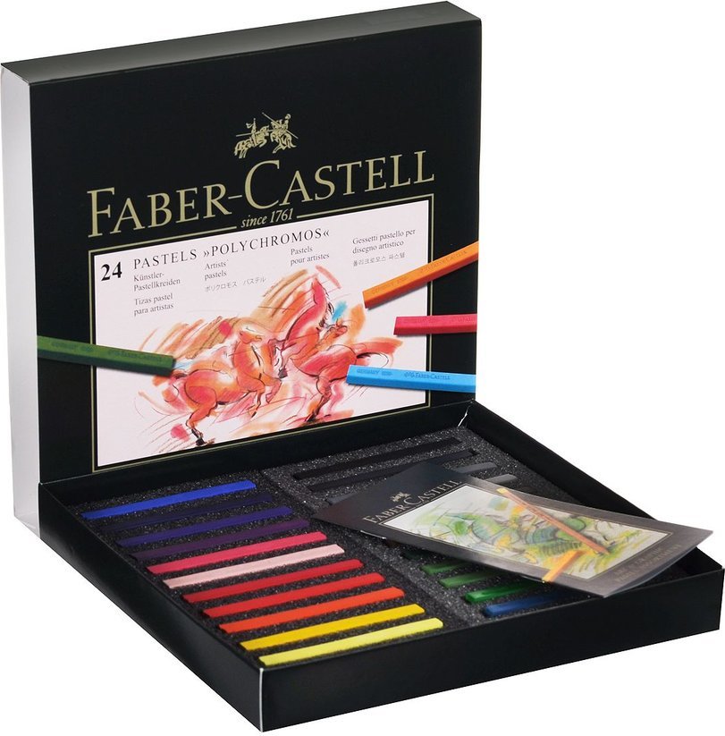 Пастель POLICHROMOS 24 кол. в картон. коробці, 128524 Faber-Castell*** 1