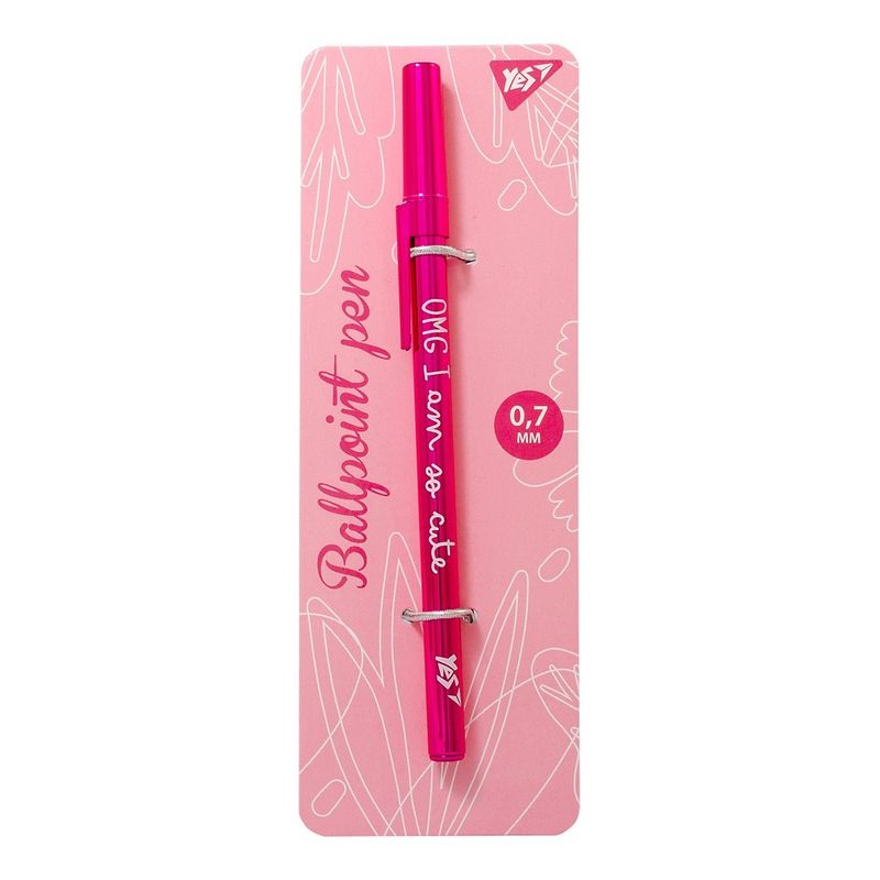 Ручка кулькова "Happy pen", рожева, 411955 Yes 1