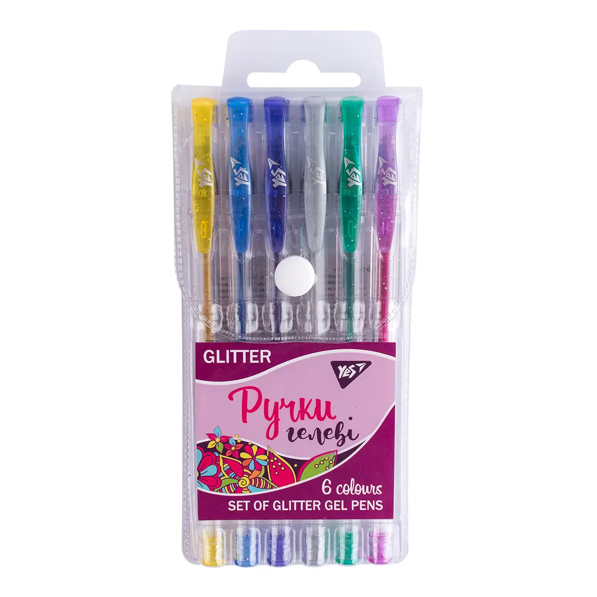 Набір pучок гелевих"Glitter" 6 кол., 411702 Yes