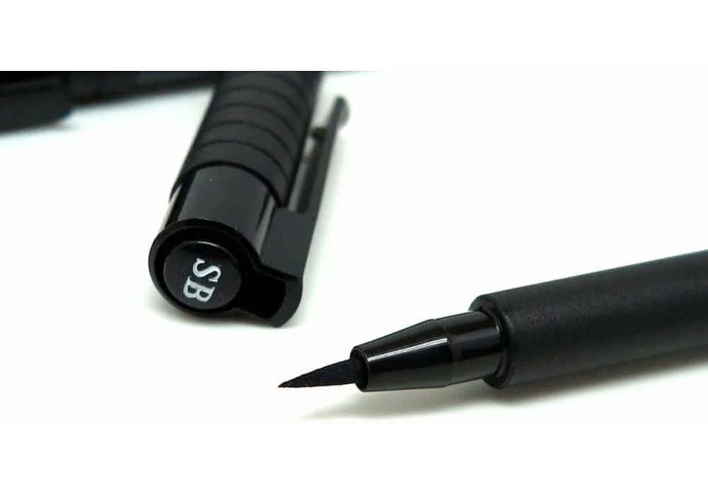 Набір ручок капілярних PITT Brush, 4 шт., чорний (в пласт. футлярі), 167139 Faber-Castell 2