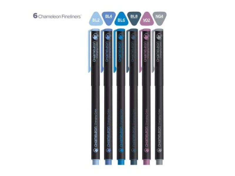 Набор ручек Chameleon Fineliner 6 шт. - Cool Colors, FL0604 1
