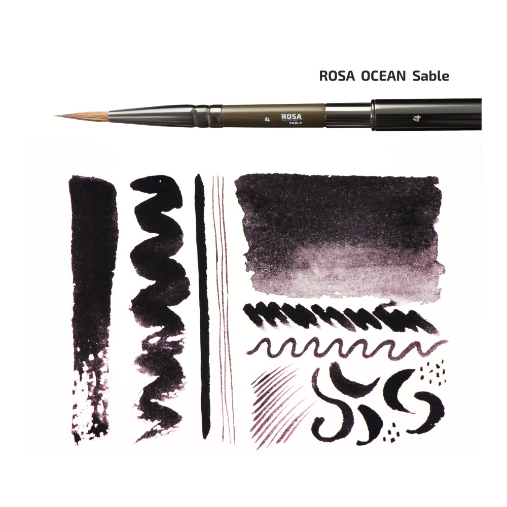 Соболь круглий Travel Brush, Ocean 168 №2, к.р. пензель Rosa 2