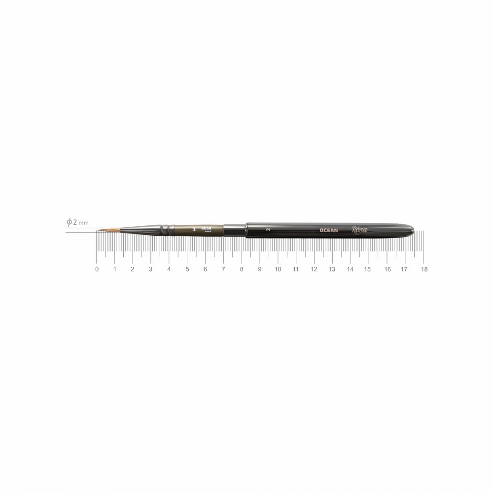 Соболь круглий Travel Brush, Ocean 168 №2, к.р. пензель Rosa