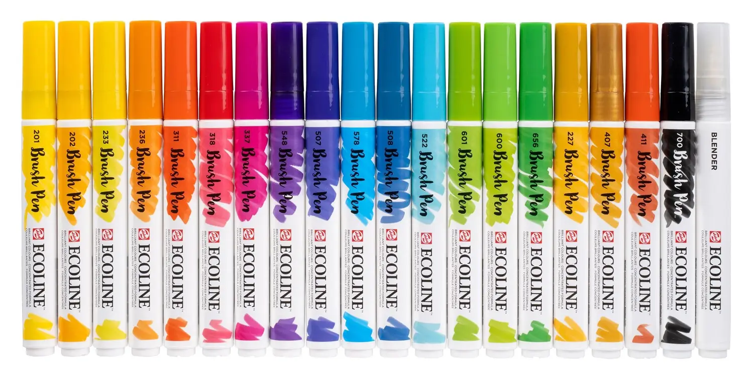 Набор кистей-ручек Ecoline Brushpen, 20 шт, Royal Talens 1