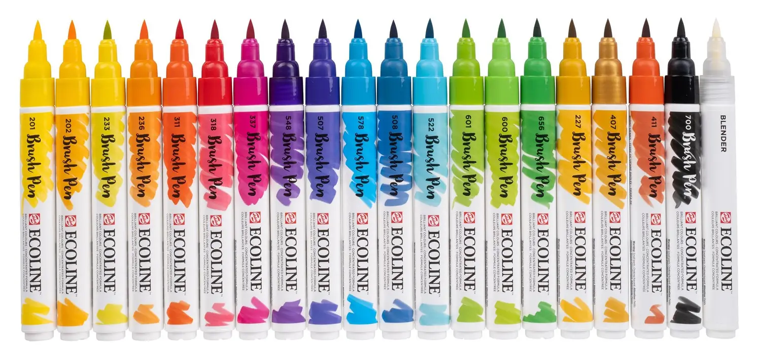 Набор кистей-ручек Ecoline Brushpen, 20 шт, Royal Talens 2