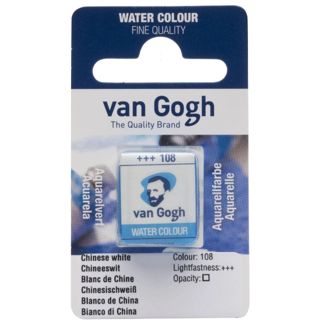 Краска акварельная Van Gogh 108 Белила китайские, кювета, Royal Talens