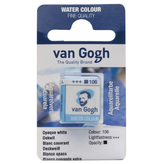 Фарба акварельна Van Gogh 106 Білила супер покривні, кювета, Royal Talens