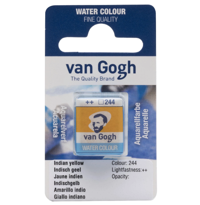 Краска акварельная Van Gogh 244 Индийский желтый, кювета, Royal Talens