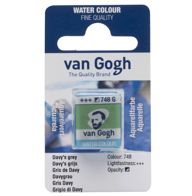 Краска акварельная Van Gogh 748 Серый Дэви, кювета, Royal Talens