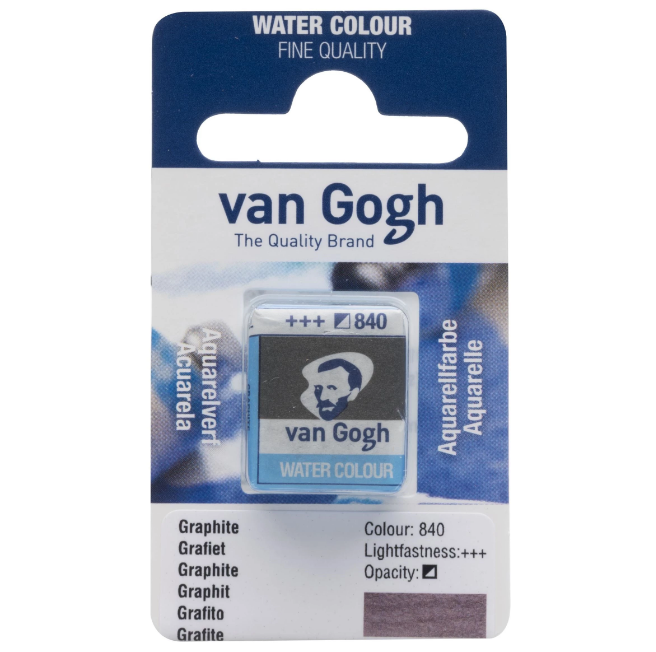 Краска акварельная Van Gogh 840 Графит, кювета, Royal Talens