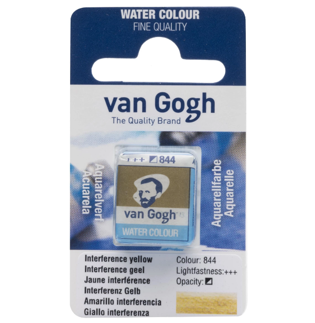 Краска акварельная Van Gogh 844 Интерферентный желтый, кювета, Royal Talens