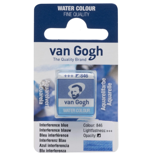 Краска акварельная Van Gogh 846 Интерферентный синий, кювета, Royal Talens
