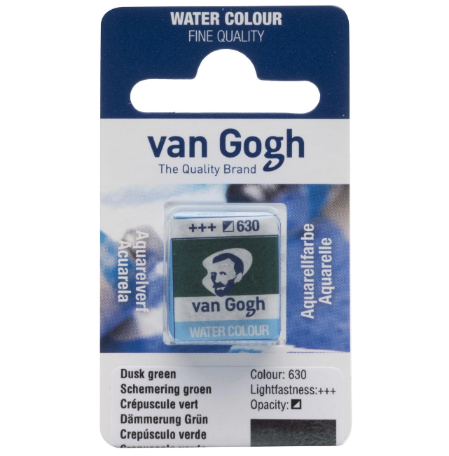Краска акварельная Van Gogh 848 Интерферентный зеленый, кювета, Royal Talens