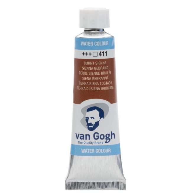 Фарба акварельна Van Gogh 411 Сієна палена, туба 10 мл, Royal Talens