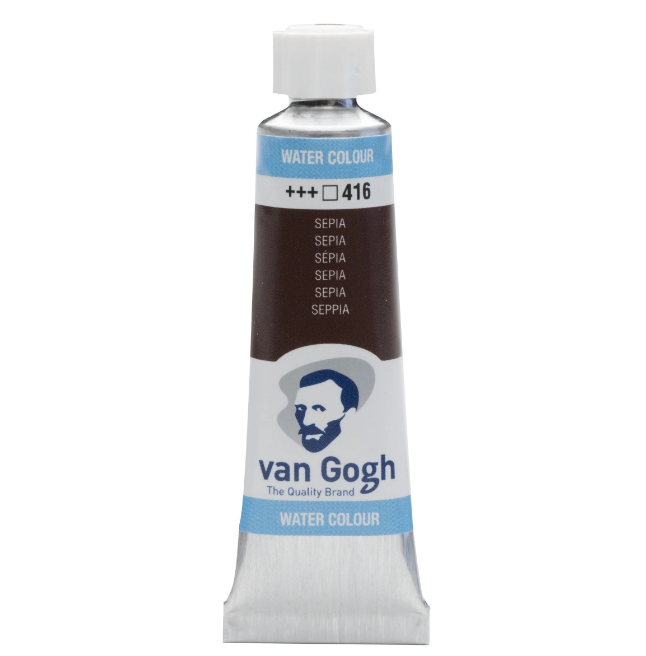 Фарба акварельна Van Gogh 416 Сепія, туба 10 мл, Royal Talens