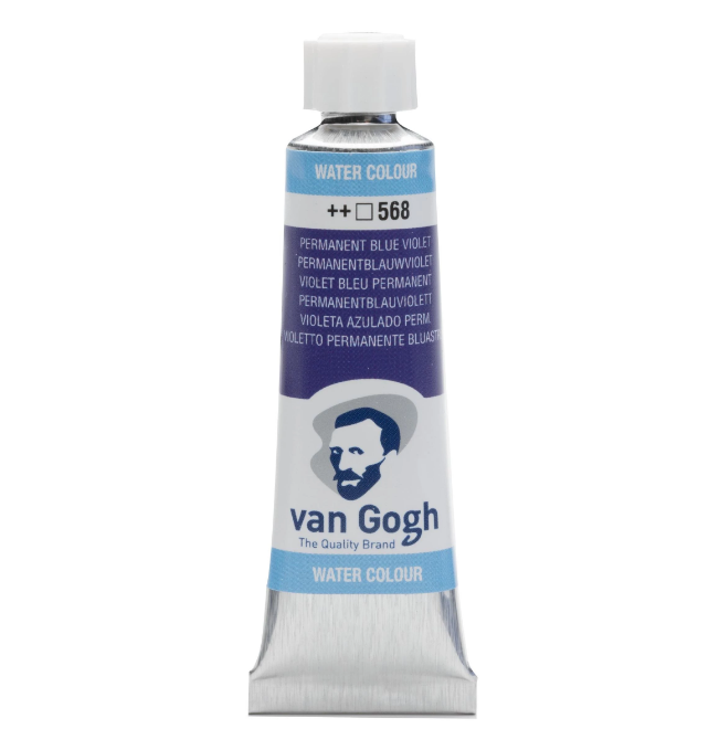 Краска акварельная Van Gogh 568 Перм. сине-фиолетовый, туба 10 мл, Royal Talens