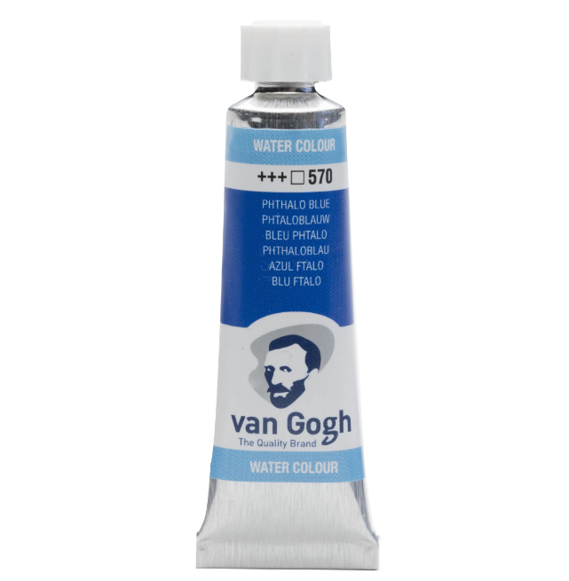Краска акварельная Van Gogh 570 Синий ФЦ, туба 10 мл, Royal Talens