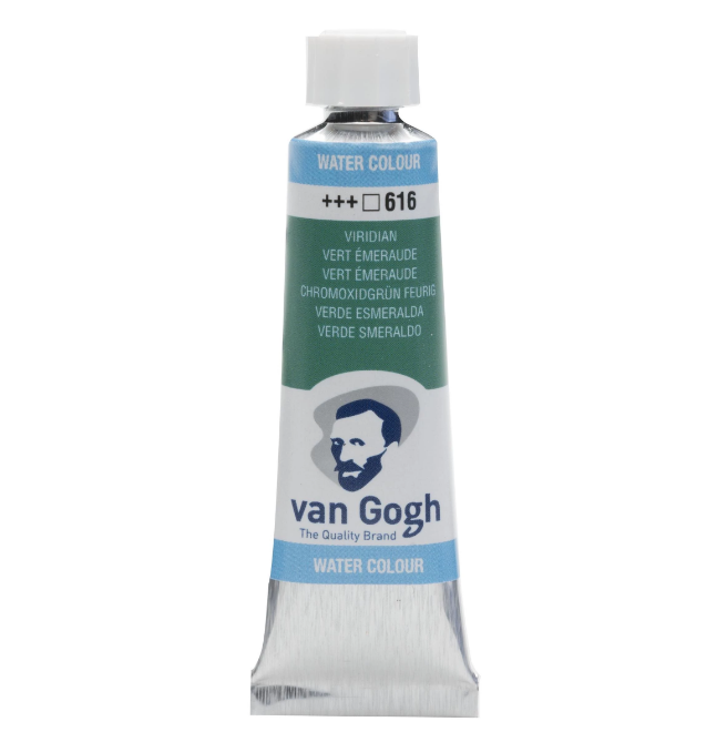 Краска акварельная Van Gogh 616 зеленый виридоновый, туба 10 мл, Royal Talens