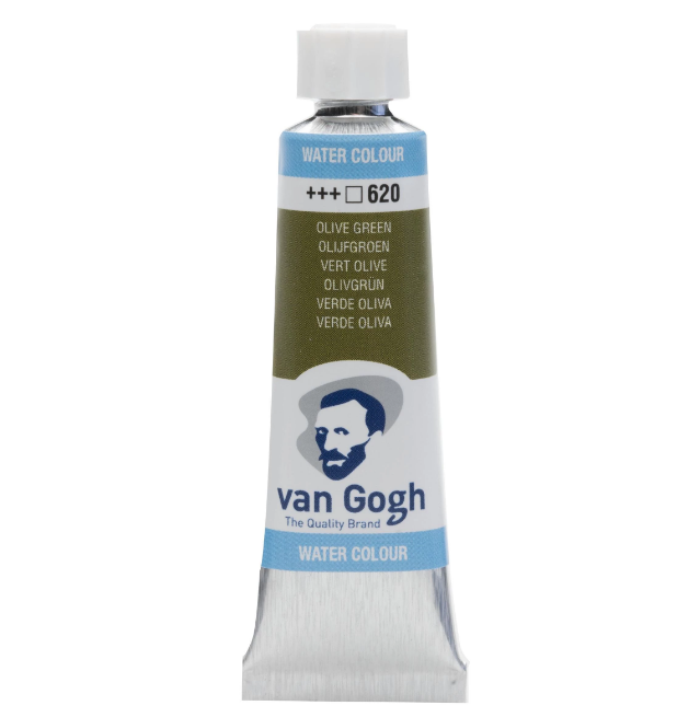 Краска акварельная Van Gogh 620 оливковый зеленый, туба 10 мл, Royal Talens