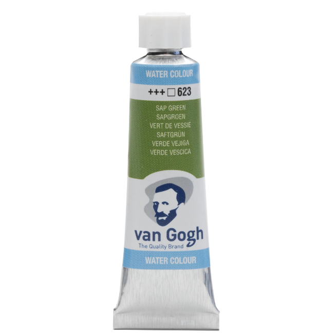 Краска акварельная Van Gogh 623 сочный зеленый, туба 10 мл, Royal Talens