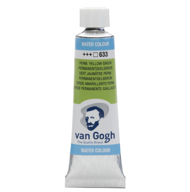 Краска акварельная Van Gogh 633 Перм. желто-зеленый, туба 10 мл, Royal Talens