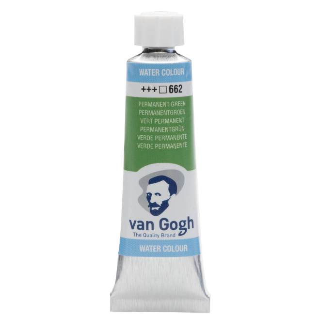 Краска акварельная Van Gogh 662 Перм. зеленый, туба 10 мл, Royal Talens